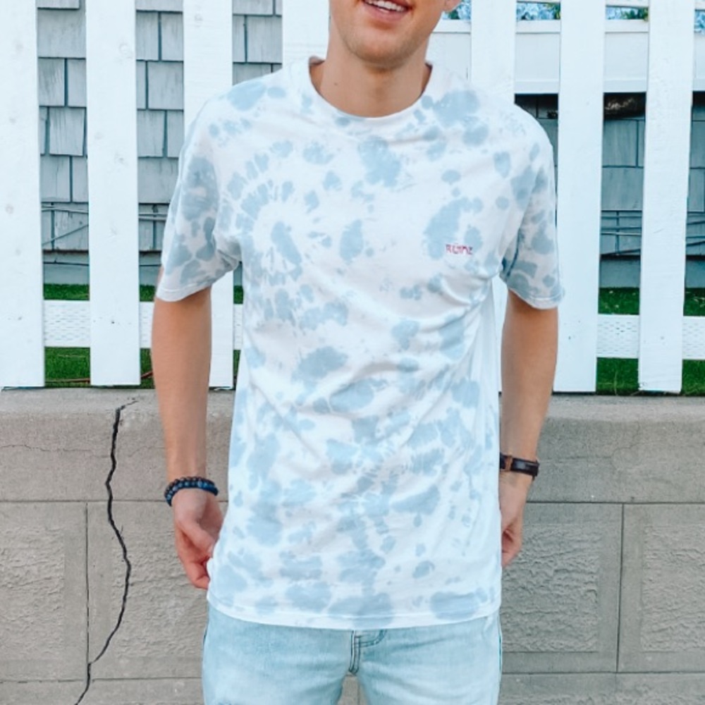 Cotton On, Blue Tie Dye T-Shirt, Mens Small